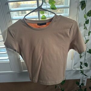 Zara t shirt nude